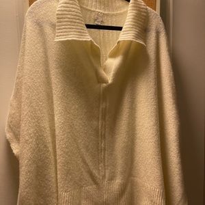 Cream poncho